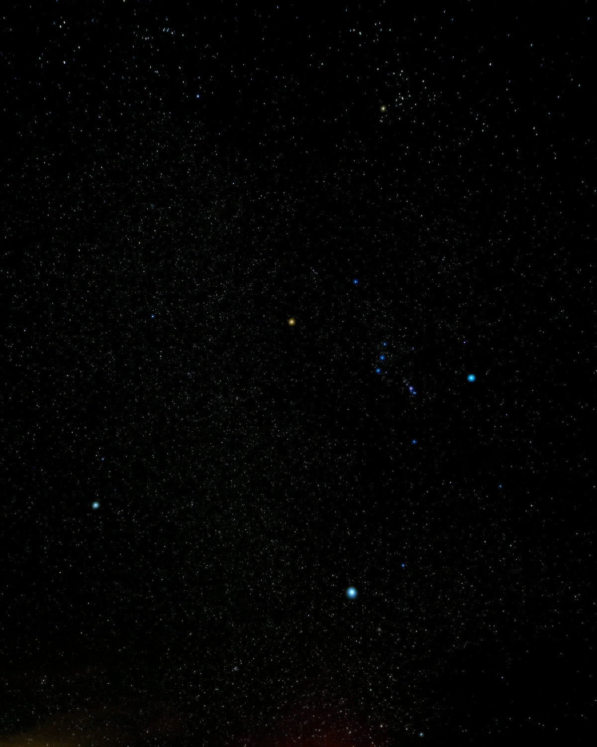 Night sky full of stars and constellations against a dark background